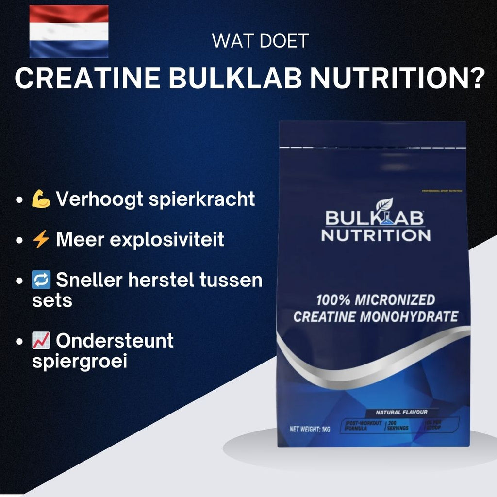 100% Kreatin Monohydraat mikroniséiert - BulkLab Nutrition