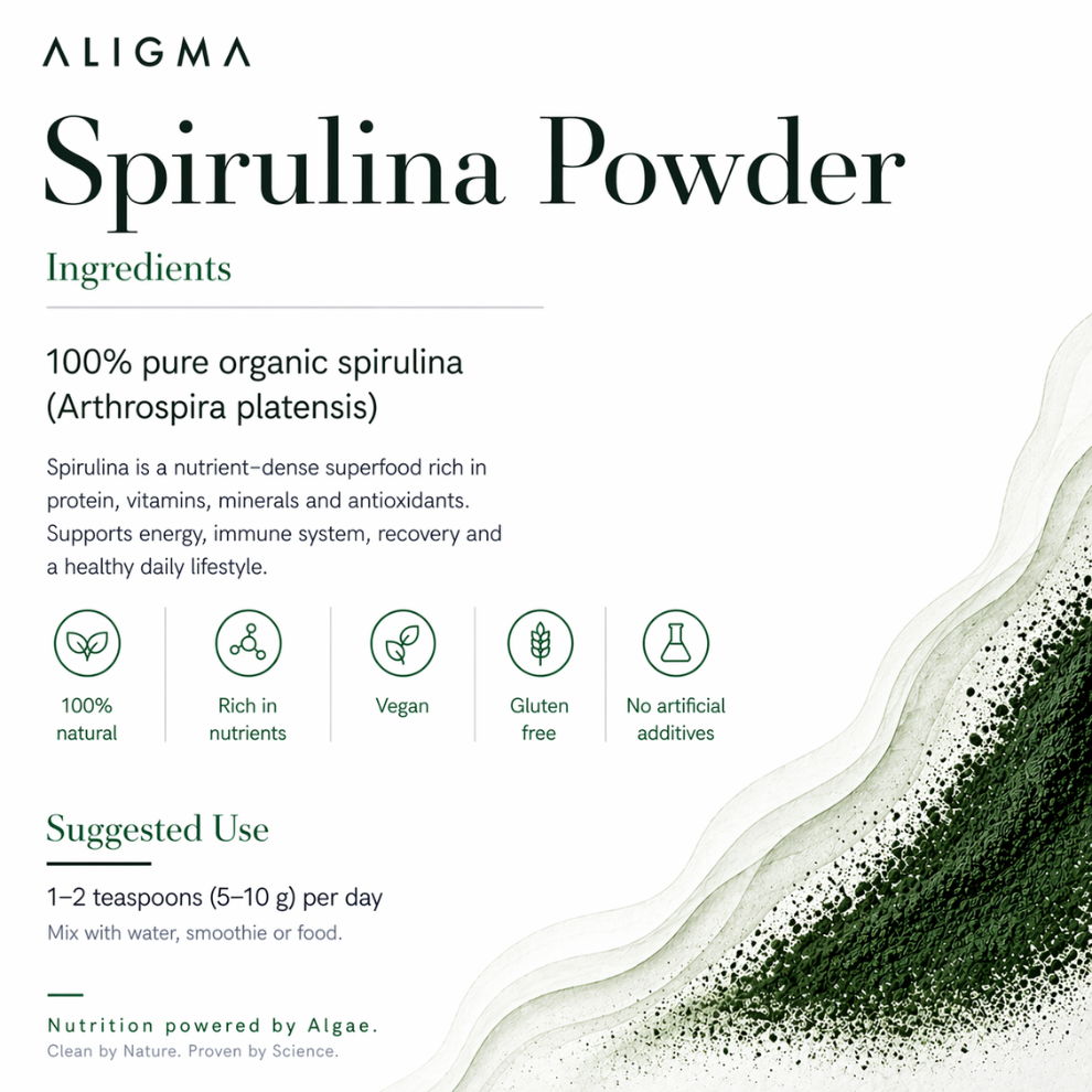 Organescht Spirulina-Pudder