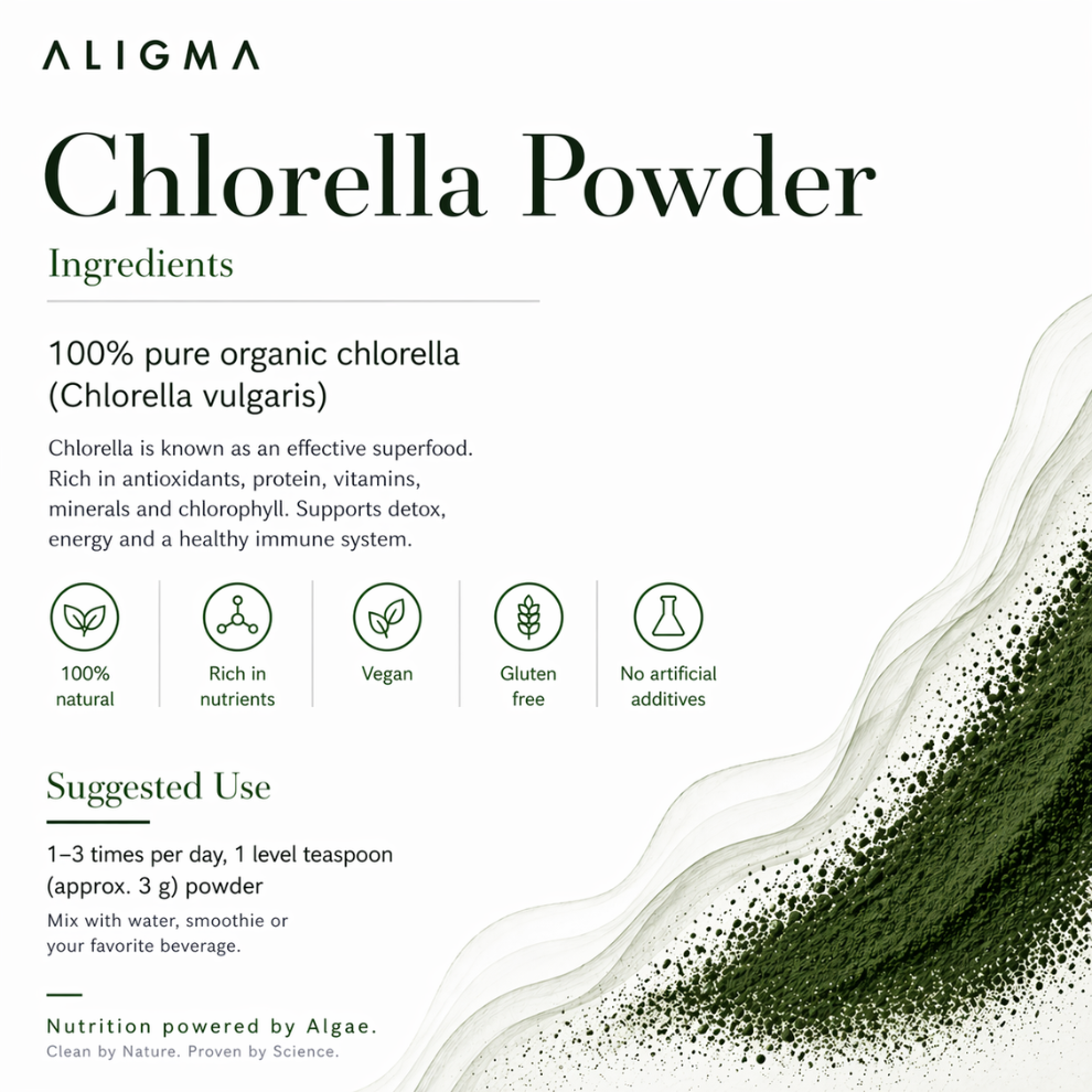 Organescht Chlorella-Pudder 250 Gramm