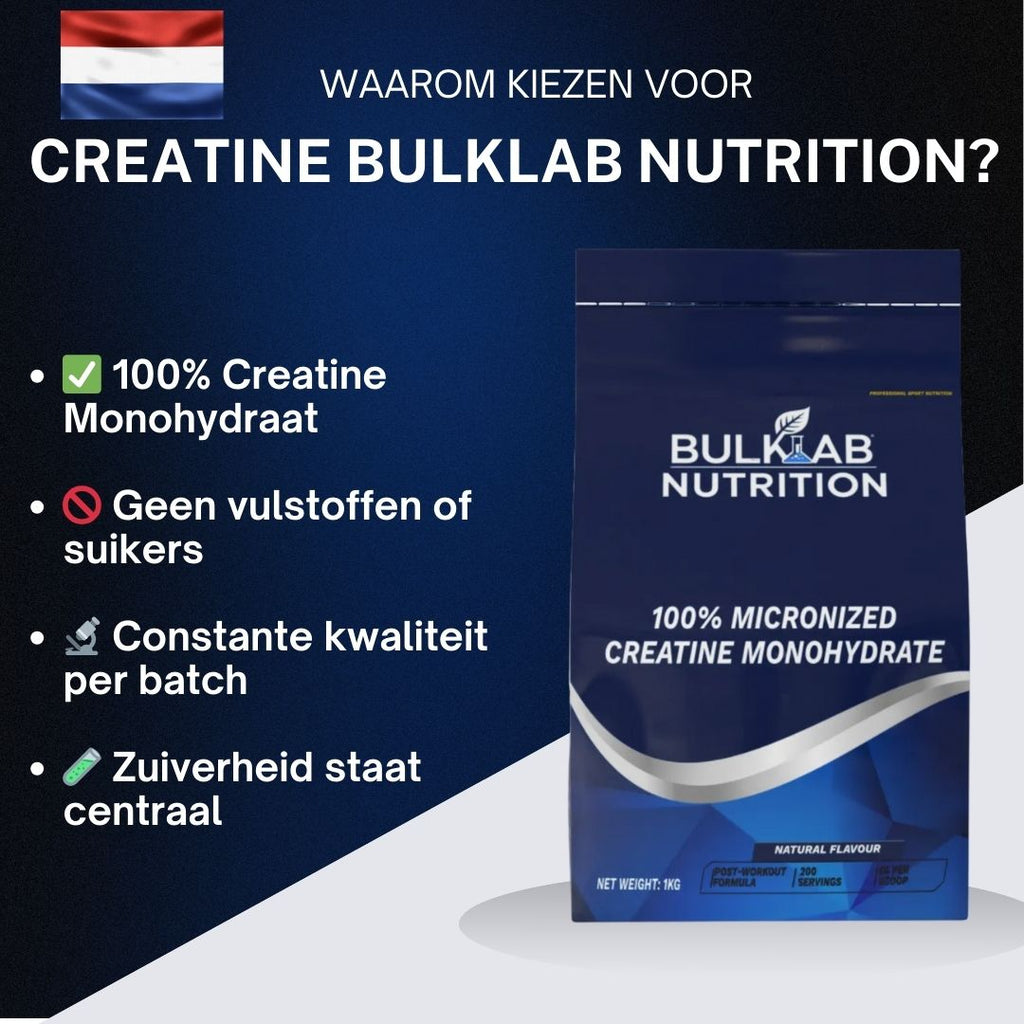 100% Kreatin Monohydraat mikroniséiert - BulkLab Nutrition