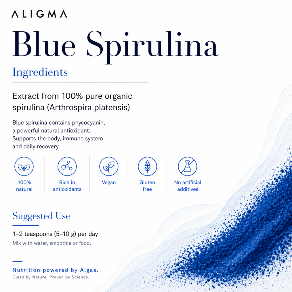 Organesch Blo Spirulina Pudder 75 Gramm