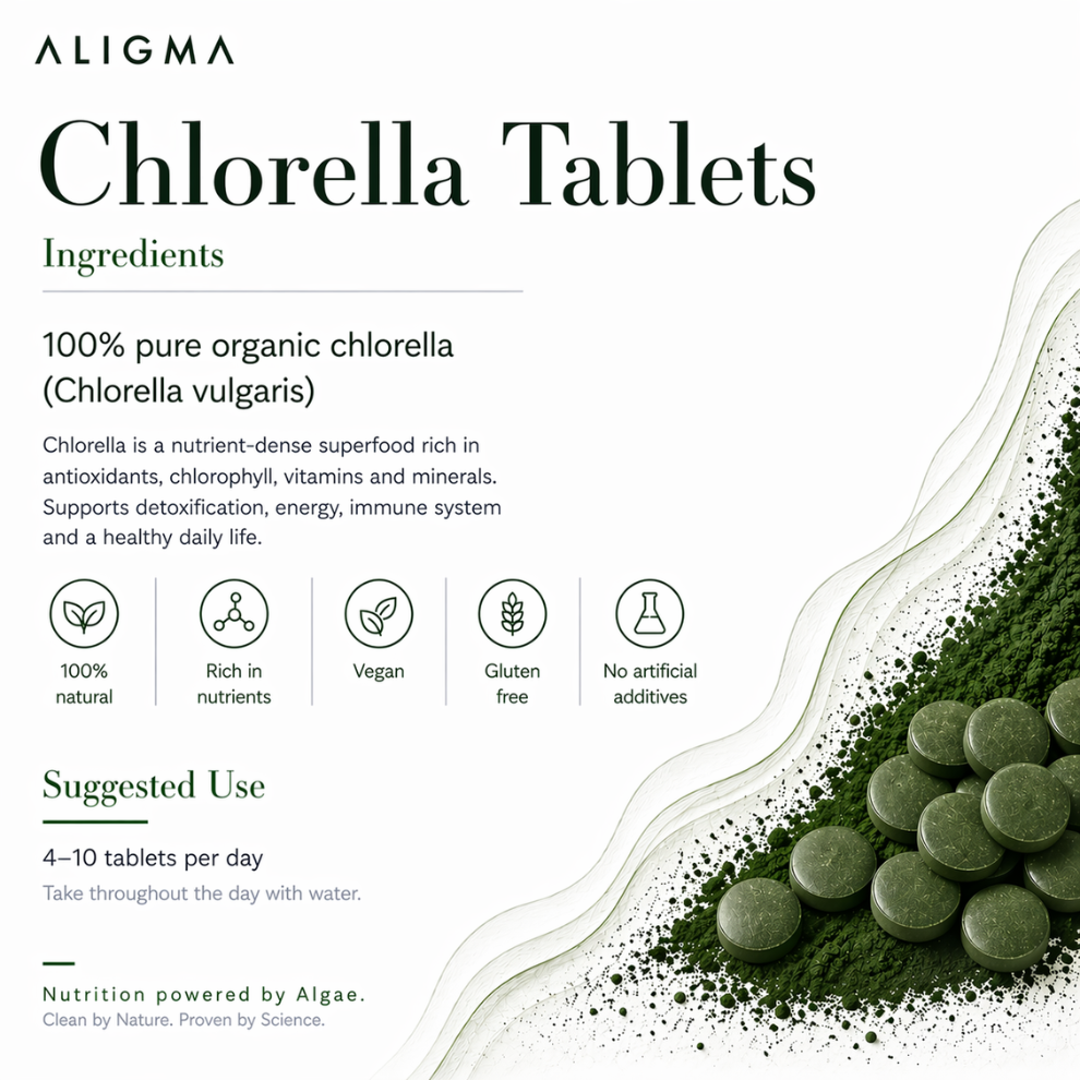 Organesch Chlorella Tabletten 500 Stécker - (500 mg pro Tablett)