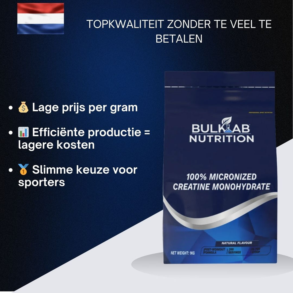 100% Kreatin Monohydraat mikroniséiert - BulkLab Nutrition