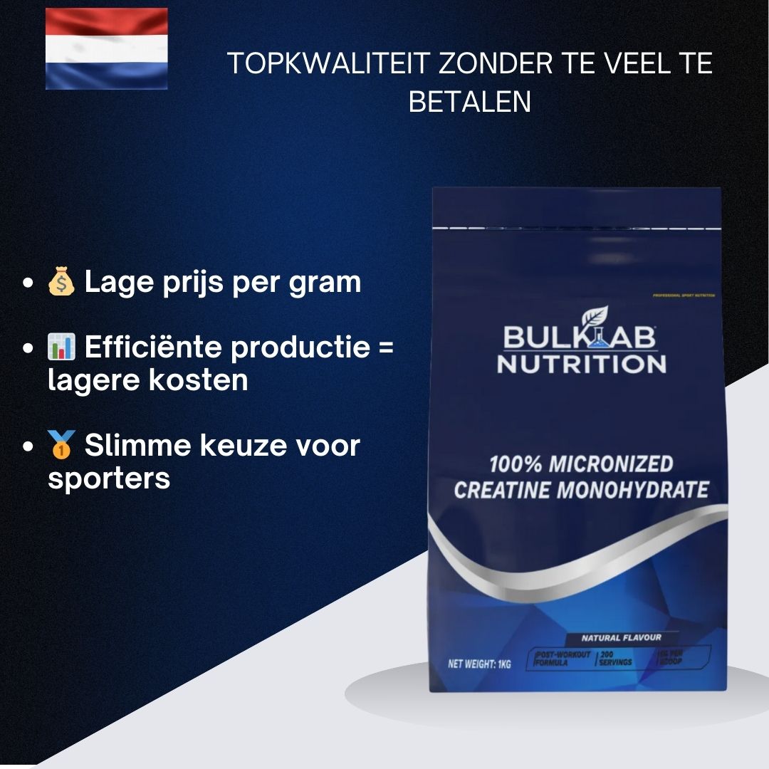 100% Kreatin Monohydraat mikroniséiert - BulkLab Nutrition