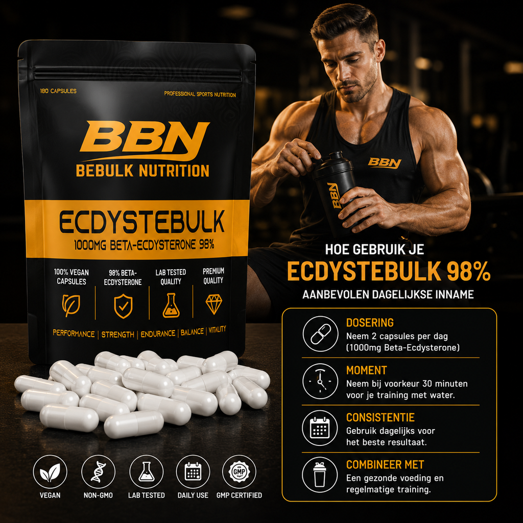 Ecdystebulk - Beta-Ecdysteron 98% - Kapselen - BeBulk Nutrition