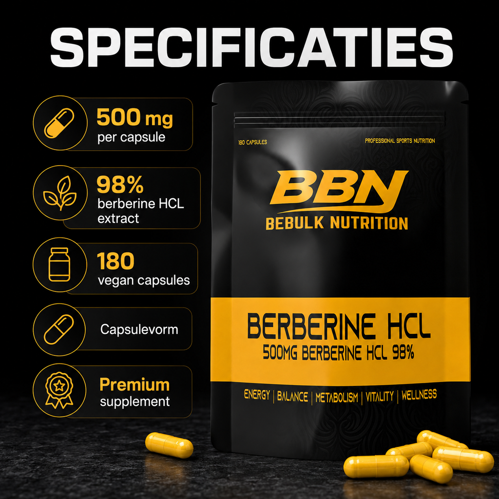 Berberin HCL 98% - Vegan - BeBulk Nutrition