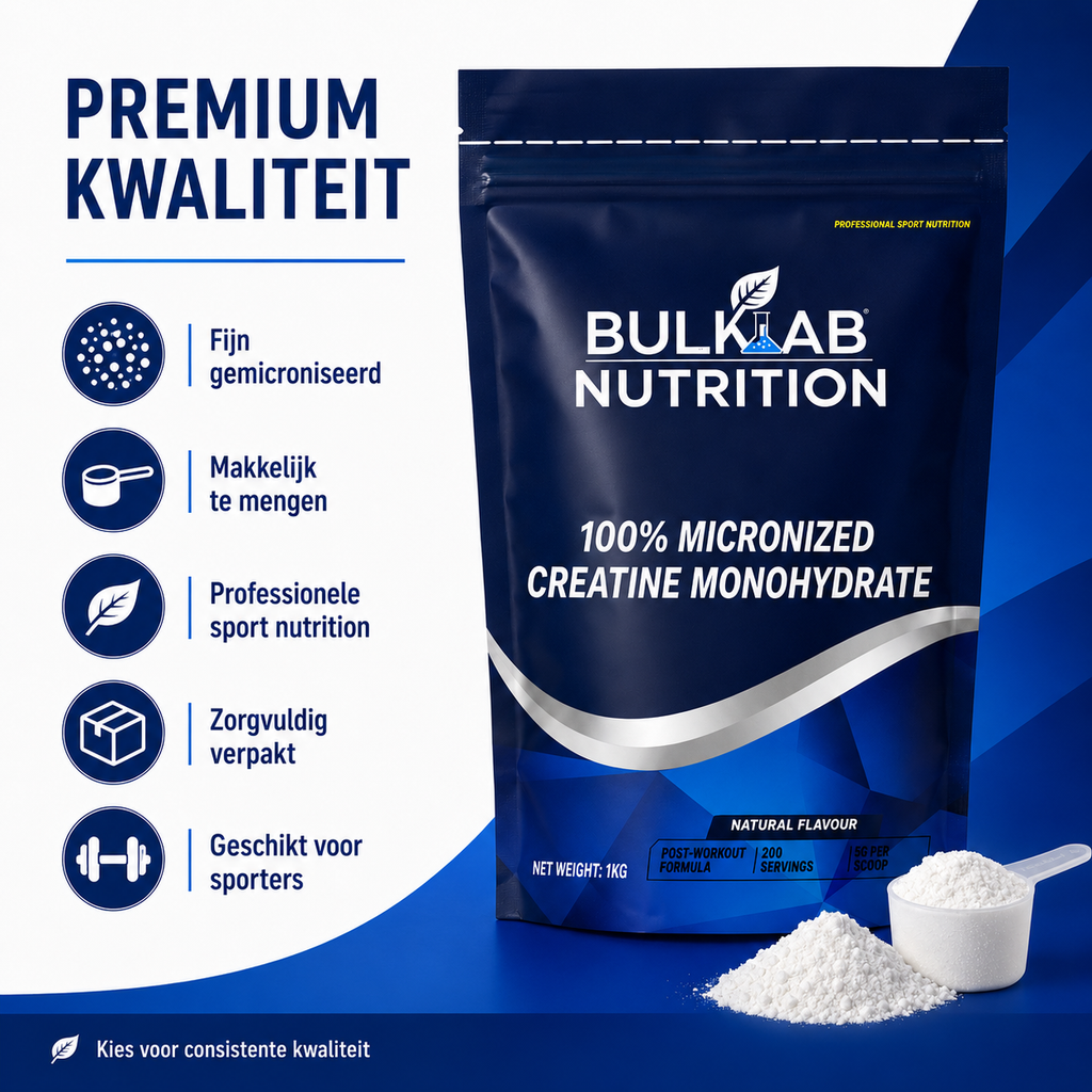 100% Kreatin Monohydraat mikroniséiert - BulkLab Nutrition