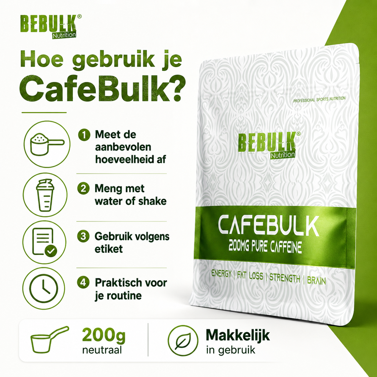 Cafebulk - Koffein Pulver - BeBulk Nutrition