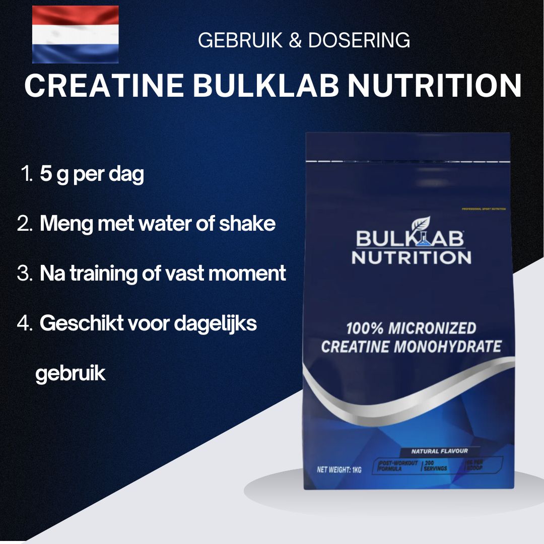 100% Kreatin Monohydraat mikroniséiert - BulkLab Nutrition