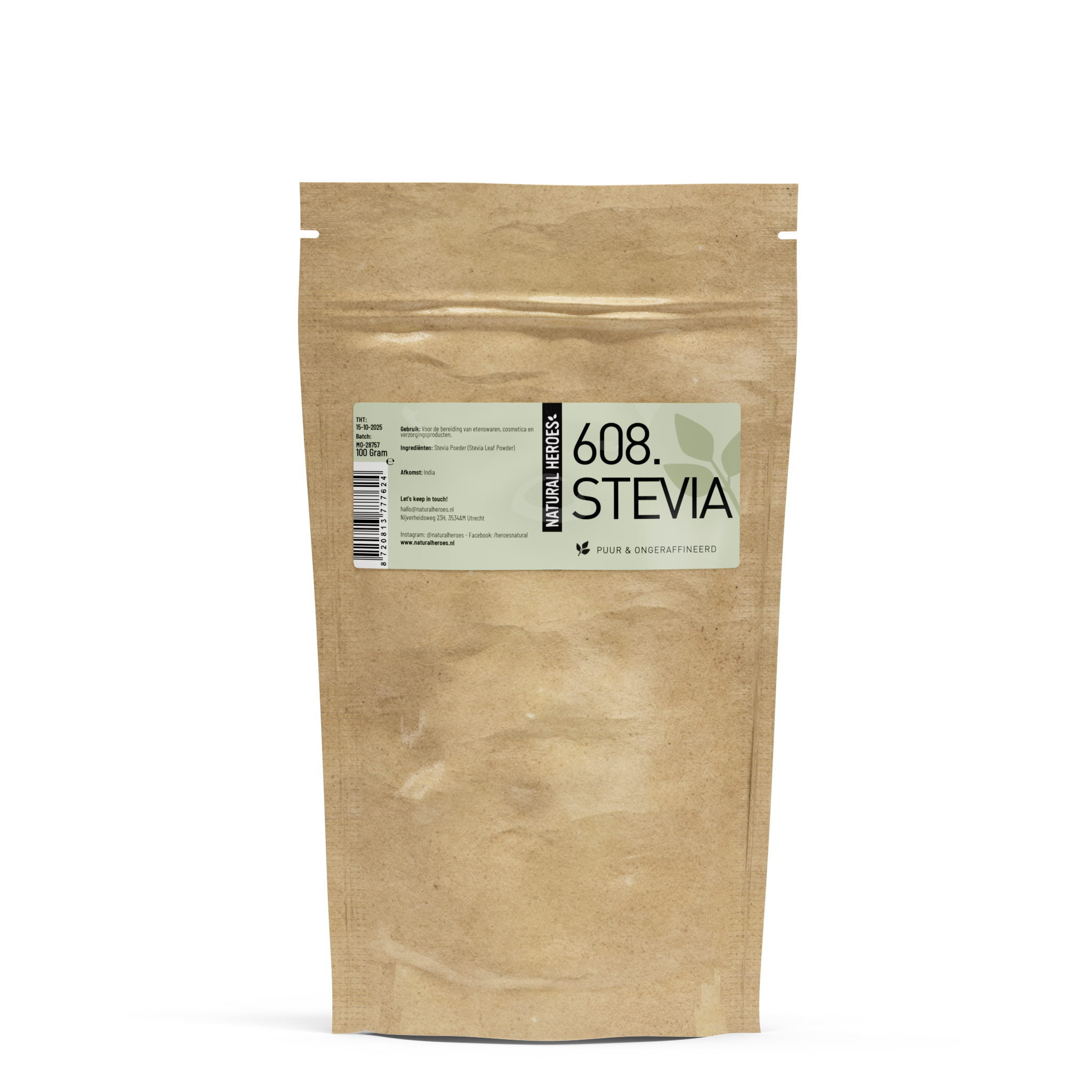 Stevia-Pudder (Reng a Raffinéiert)