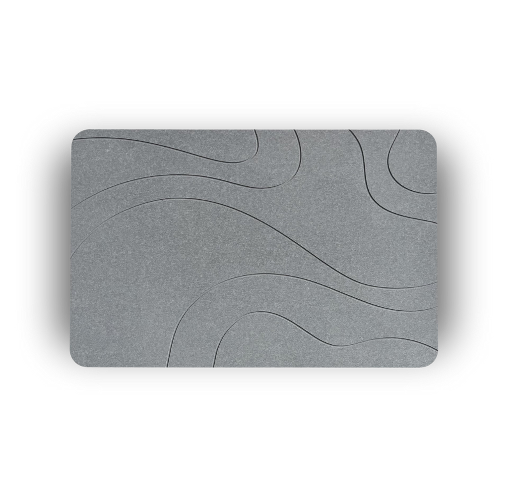 XL Diatomity Stone Bath Mat - Natierlech séier dréchent - Hygiënesch - Anti-Schimmel a stilvoll 75x45cm