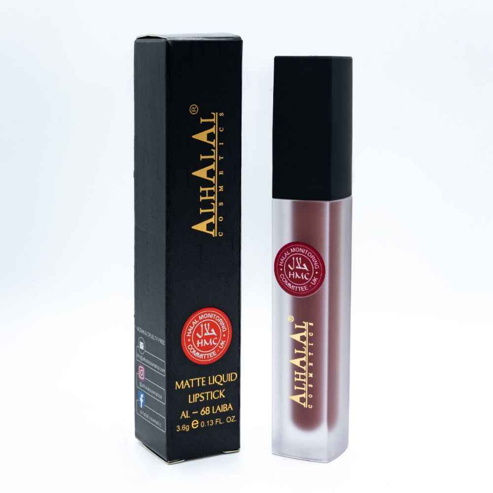 Alhalal Kosmetik Beige Lipgloss flësseg matte Lippenstift an enger eleganter Verpackung