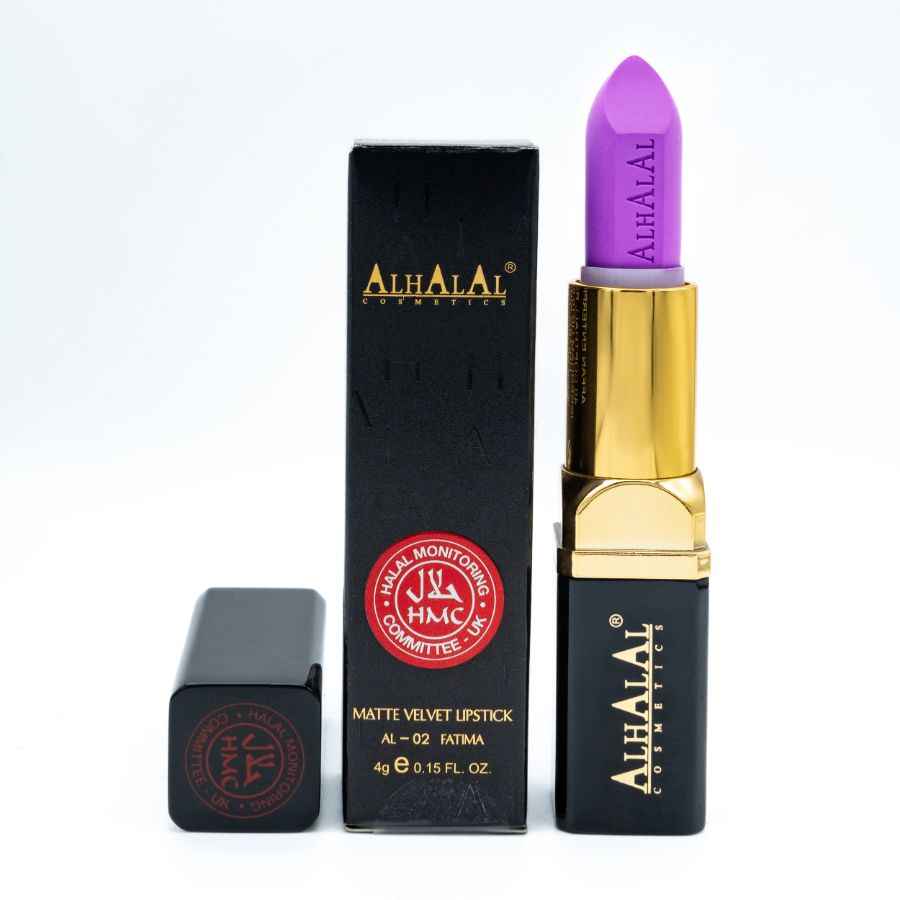 Alhalal Cosmetics rosa matte Velvet Lipstick PARSE LIPSTICK mat luxuriéiser schwaarzer a gëllener Verpackung