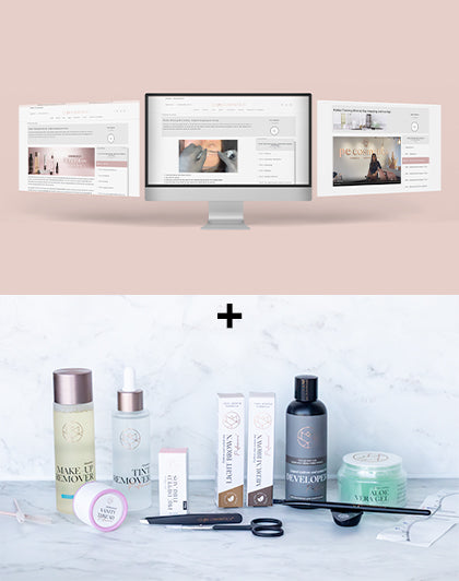 Online Training Browstyling - Kartéierung a Waxing + Starterkit (verschidde Sproochen)