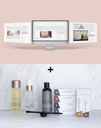 Online Training Hybrid Brow Tinting + Starterkit (verschidde Sproochen)