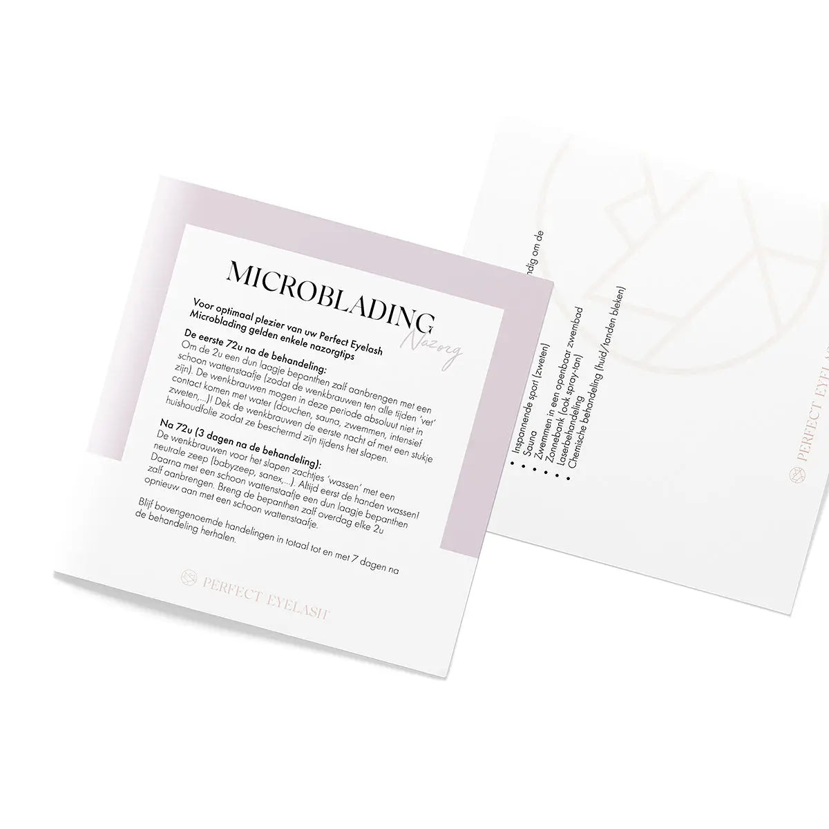 Aftercare-Notizen Microblading